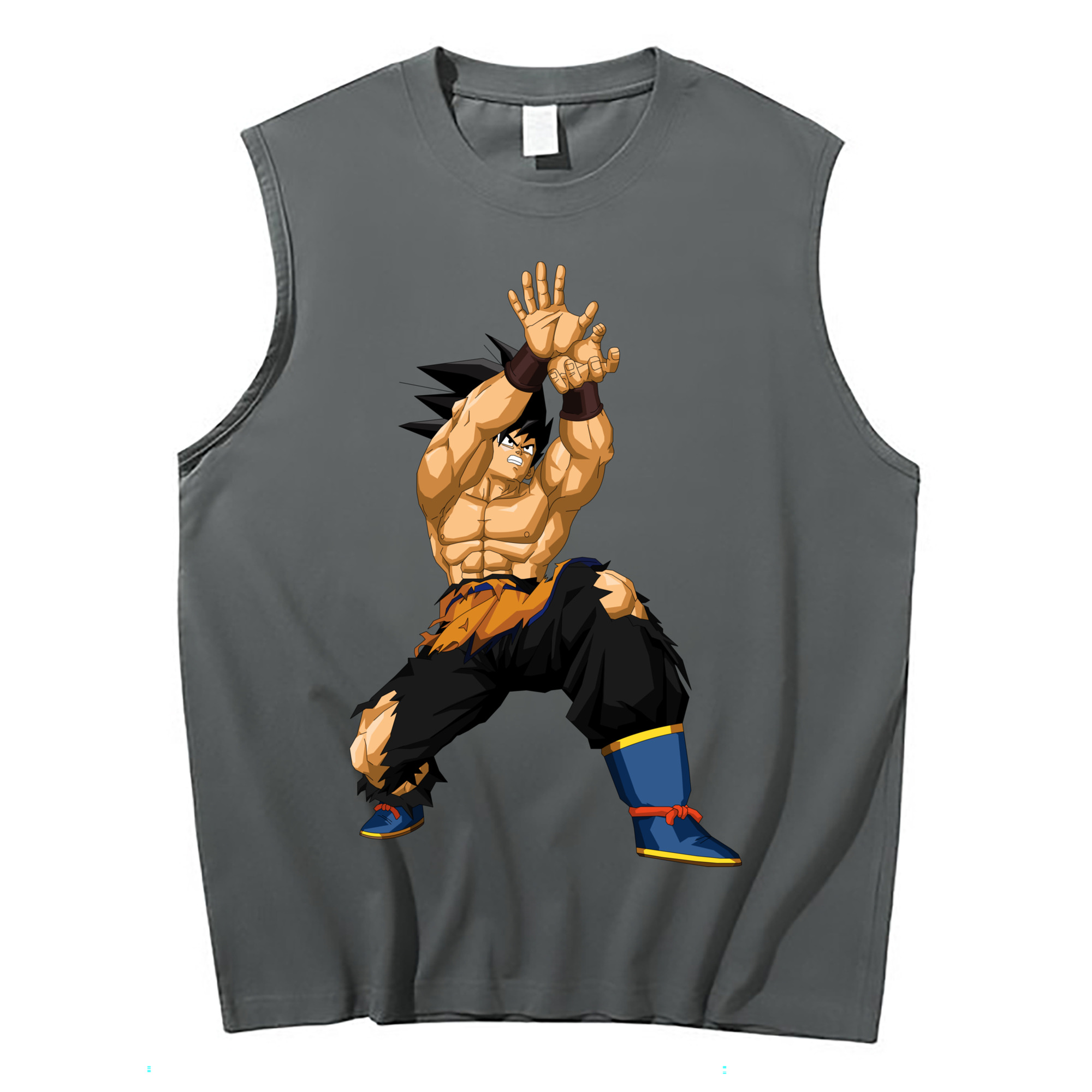 （画像用） ドラゴンボール 孫悟空（そん ごくう）Son Goku カカロット DRAGON BALL Kakarotto コットン100％タンクトップ（フロントプリント）